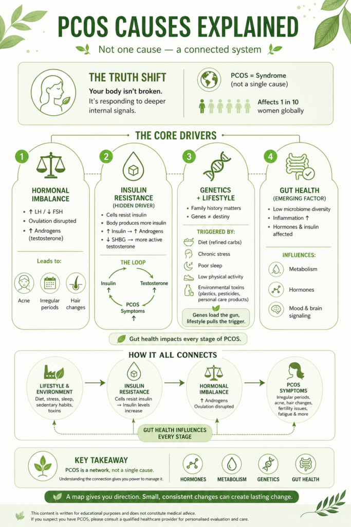 PCOS Causes infographic PCOS Causes